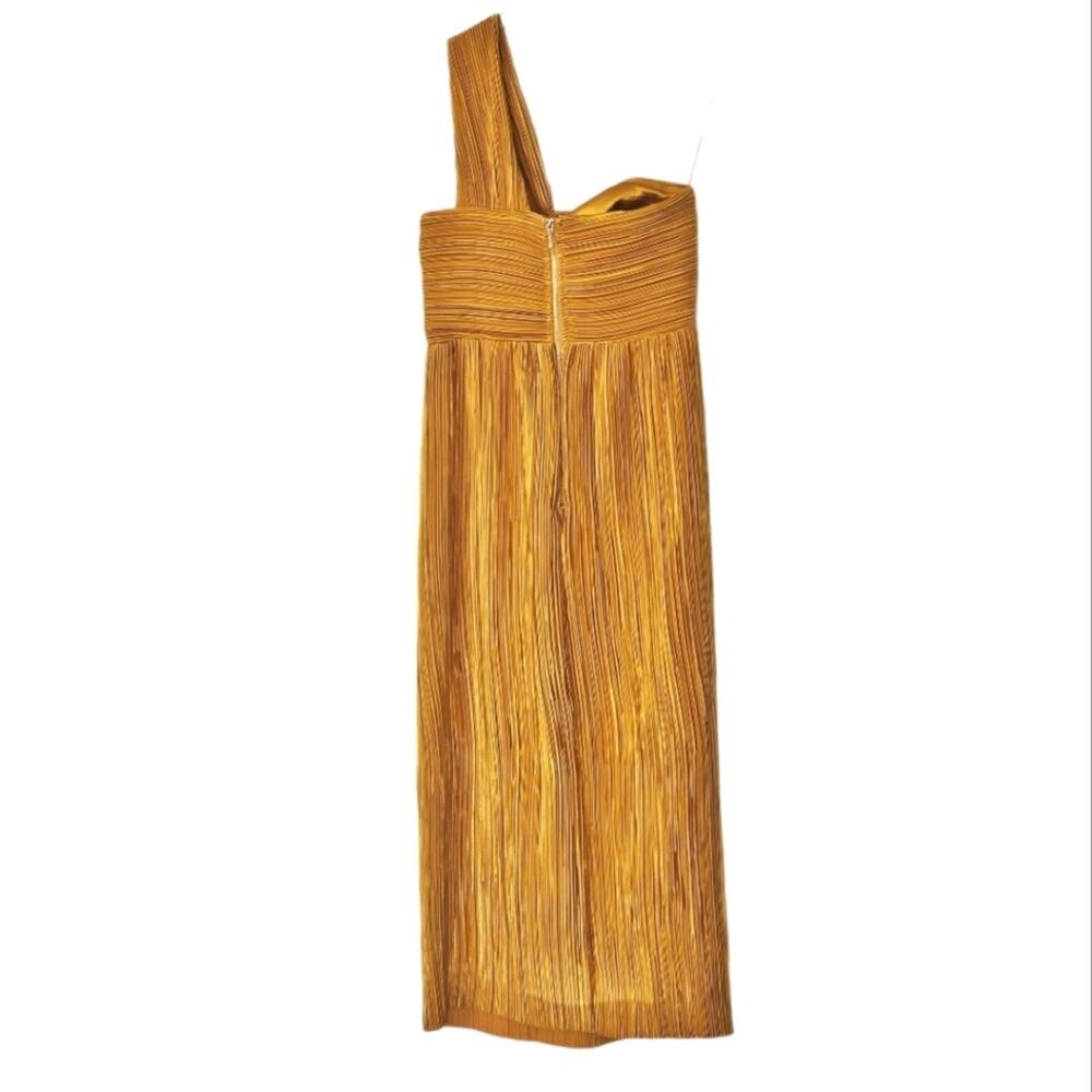 Alice McCall Dress Power‎ Lady Pleated One Shoulder Midi in Sunset Yellow Size 4 - Picture 8 of 14
